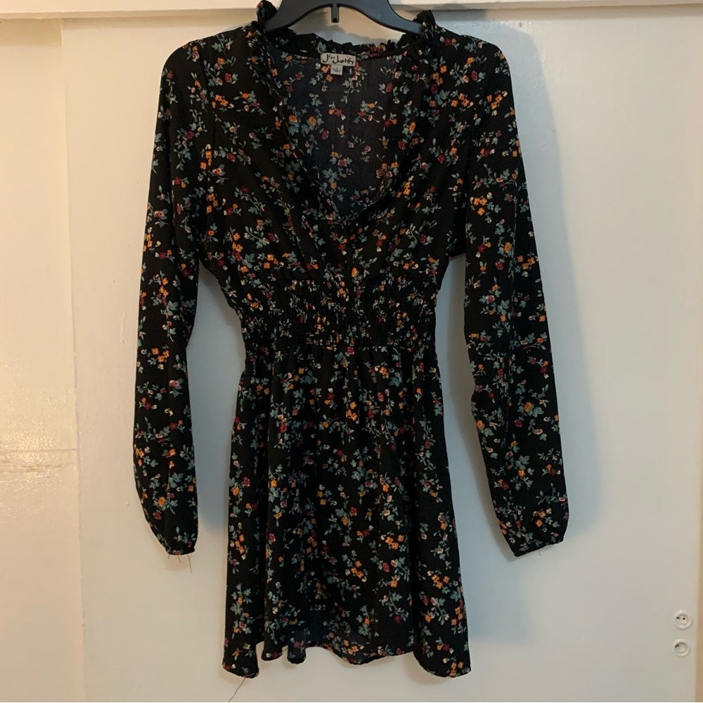 J for Justify Black Floral Dress
